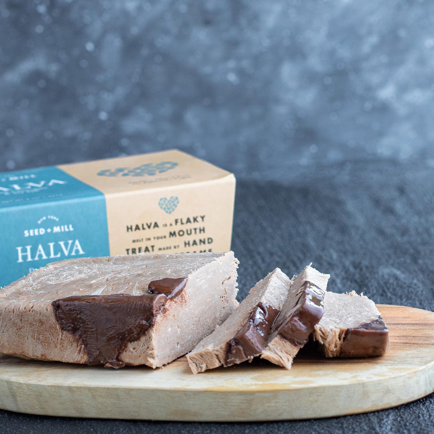 Seed + Mill - Tahini Sauce - Halva Dessert & Tahini Sampler (Sea Salt Dark Chocolate Halva Candy, Pistachio Halva Candy, Organic