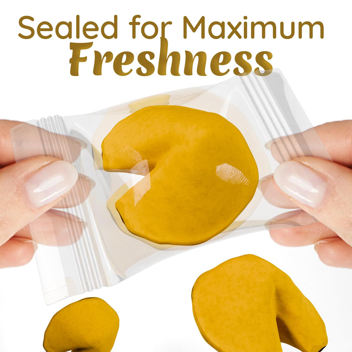 Snackathon Fortune Cookies, Individually Wrapped, Bulk Pack, Premium Usa Made (100 Count, Vanilla)