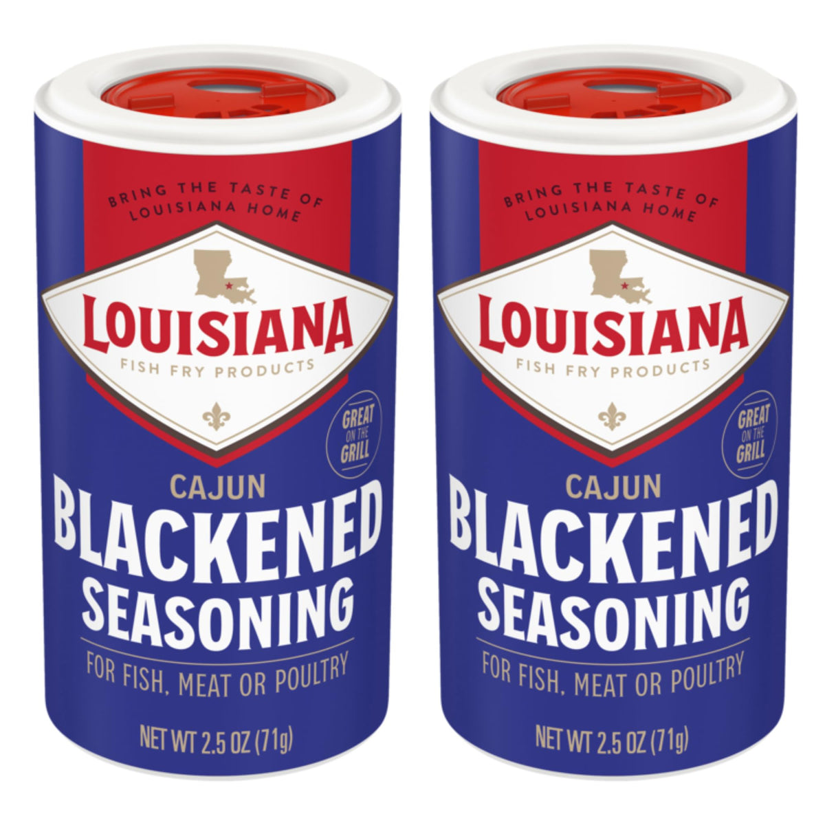 Louisiana Cajun Blackened Seasoning (2.5 oz Shakers) 2 Pack