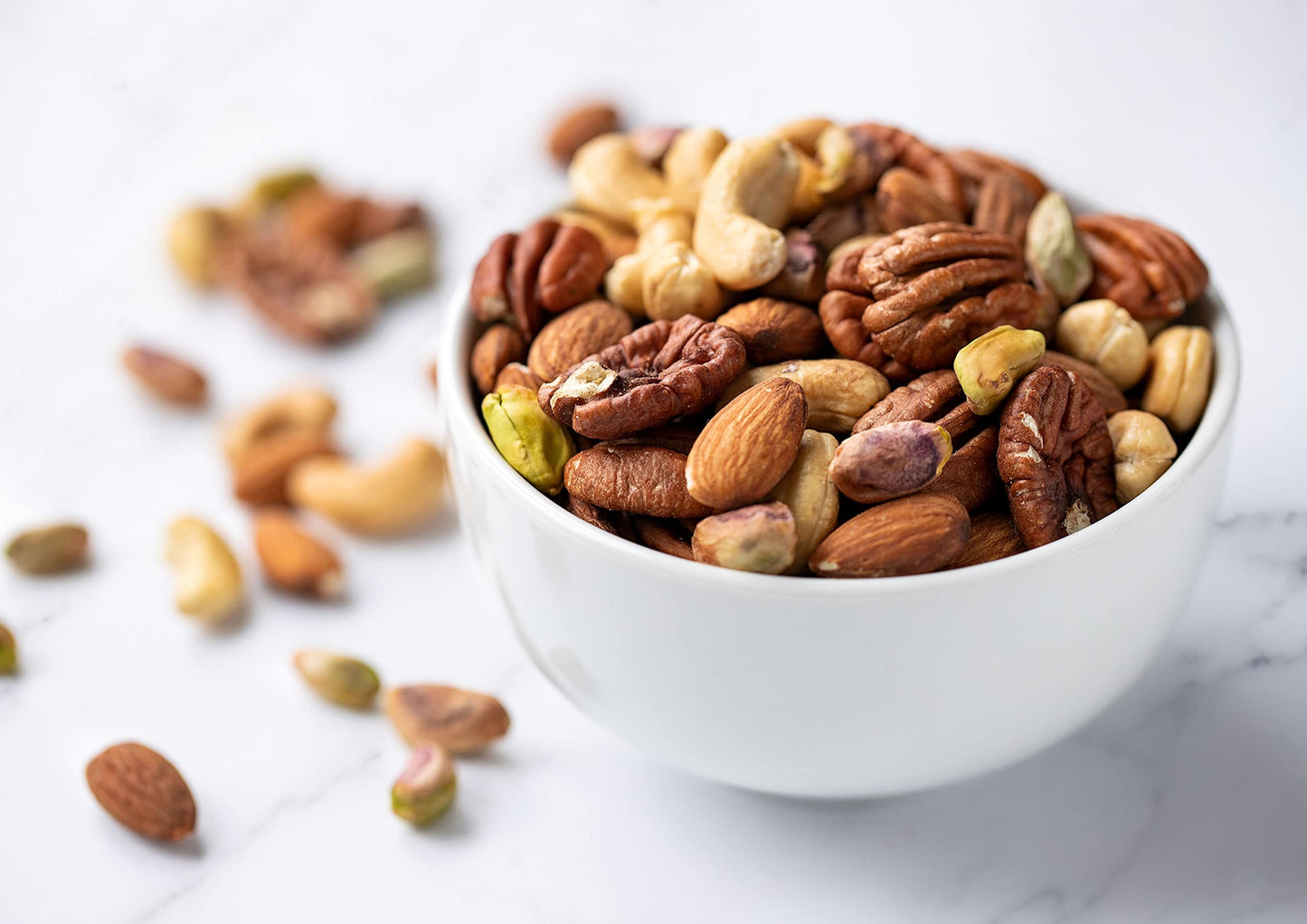 Food To Live Premium Four Nuts Mix, 2 Pounds - A Blend Of Dry Roasted Pistachios, Almonds, Pecans, Cashews, And Almonds With Him