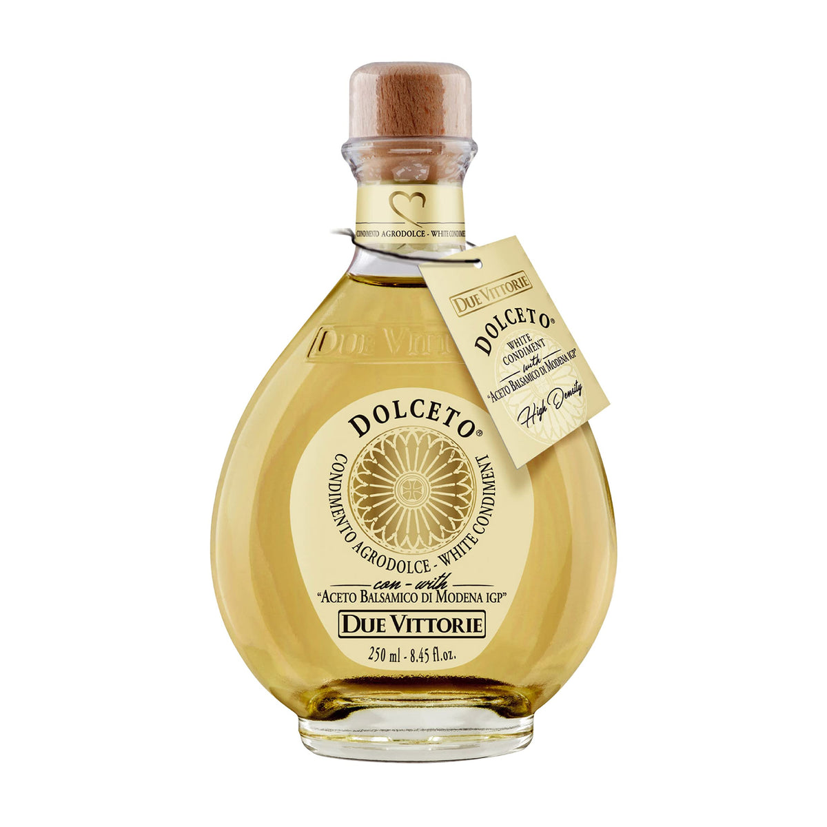 Due Vittorie Dolceto White Balsamic Vinegar Dressing - Made with Traditional Balsamic Vinegar and White Vinegar - White Balsamic