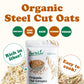 Food To Live Organic Steel Cut Oats, 8 Ounces - 100% Whole Grain Irish Oats, Non-Gmo Cereal, Non-Irradiated, Vegan, Bulk, Produc