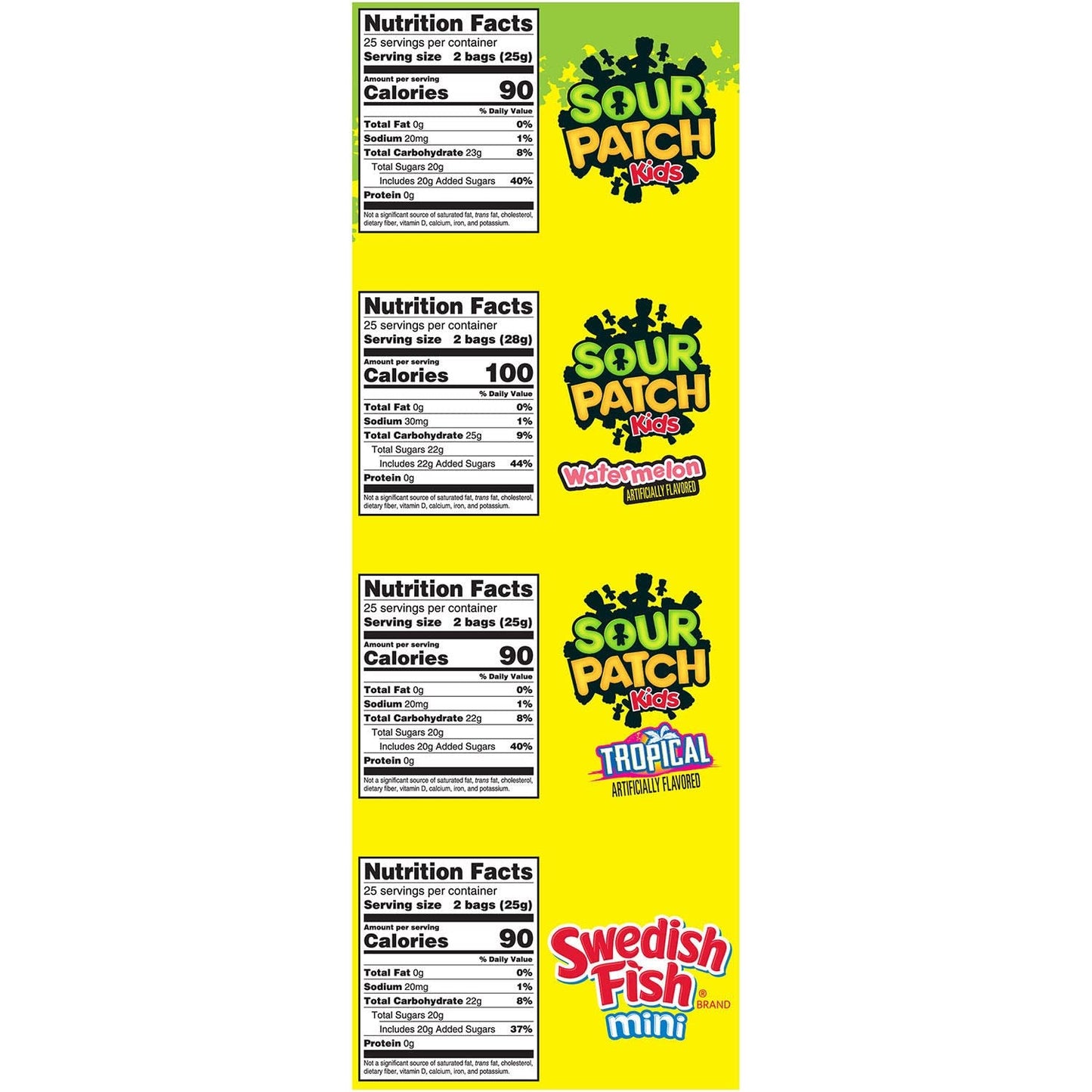 Sour Patch Kids and Swedish Fish Mini Soft and Chewy Candy Variety (200 Count)