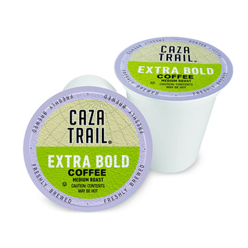Caza Trail Coffee Organic Extra Bold Medium Roast, 100 Single Serve Cups, Model 07G75124221