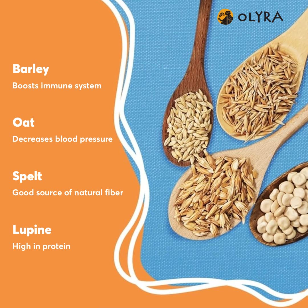 Olyra Hazelnut Carob Breakfast Biscuits, Healthy Snacks for Kids and Adults, Low Sugar, High Fiber, Vegan Organic Cookies, with