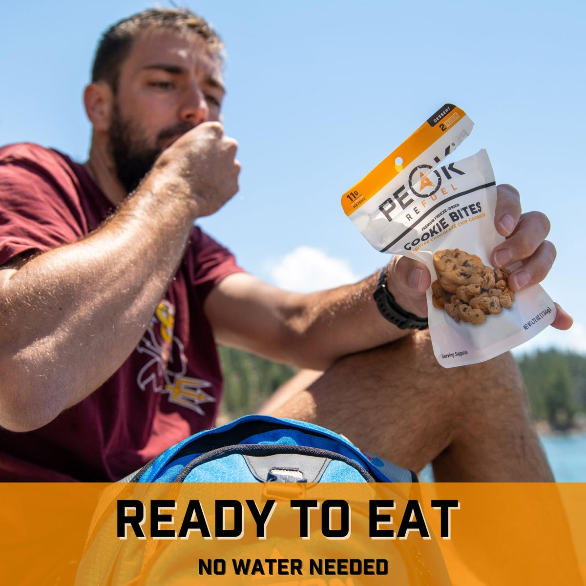Peak Refuel Dessert Bites | Peanut Butter Chocolate Chip Cookies | Freeze Dried Backpacking And Camping Food | Tasty Trail Treat