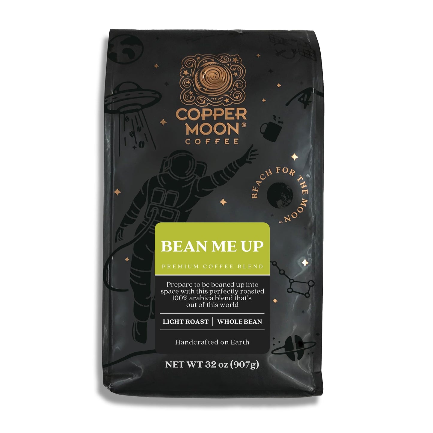 Copper Moon Light Roast Whole Bean Coffee, Bean me Up, 2 Lb