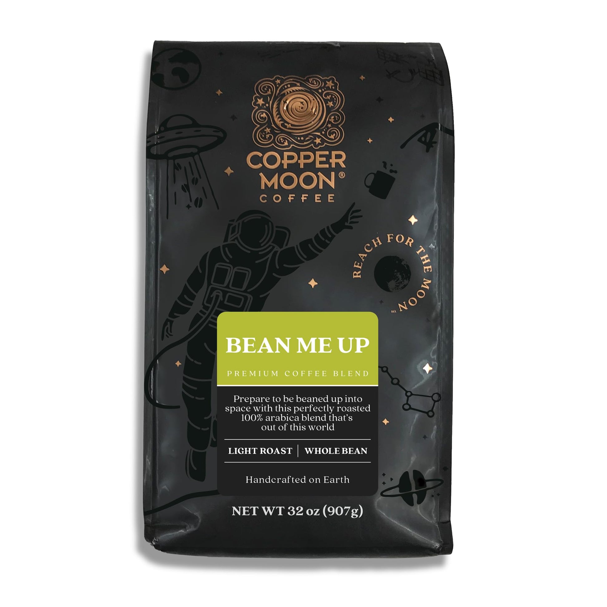 Copper Moon Light Roast Whole Bean Coffee, Bean me Up, 2 Lb