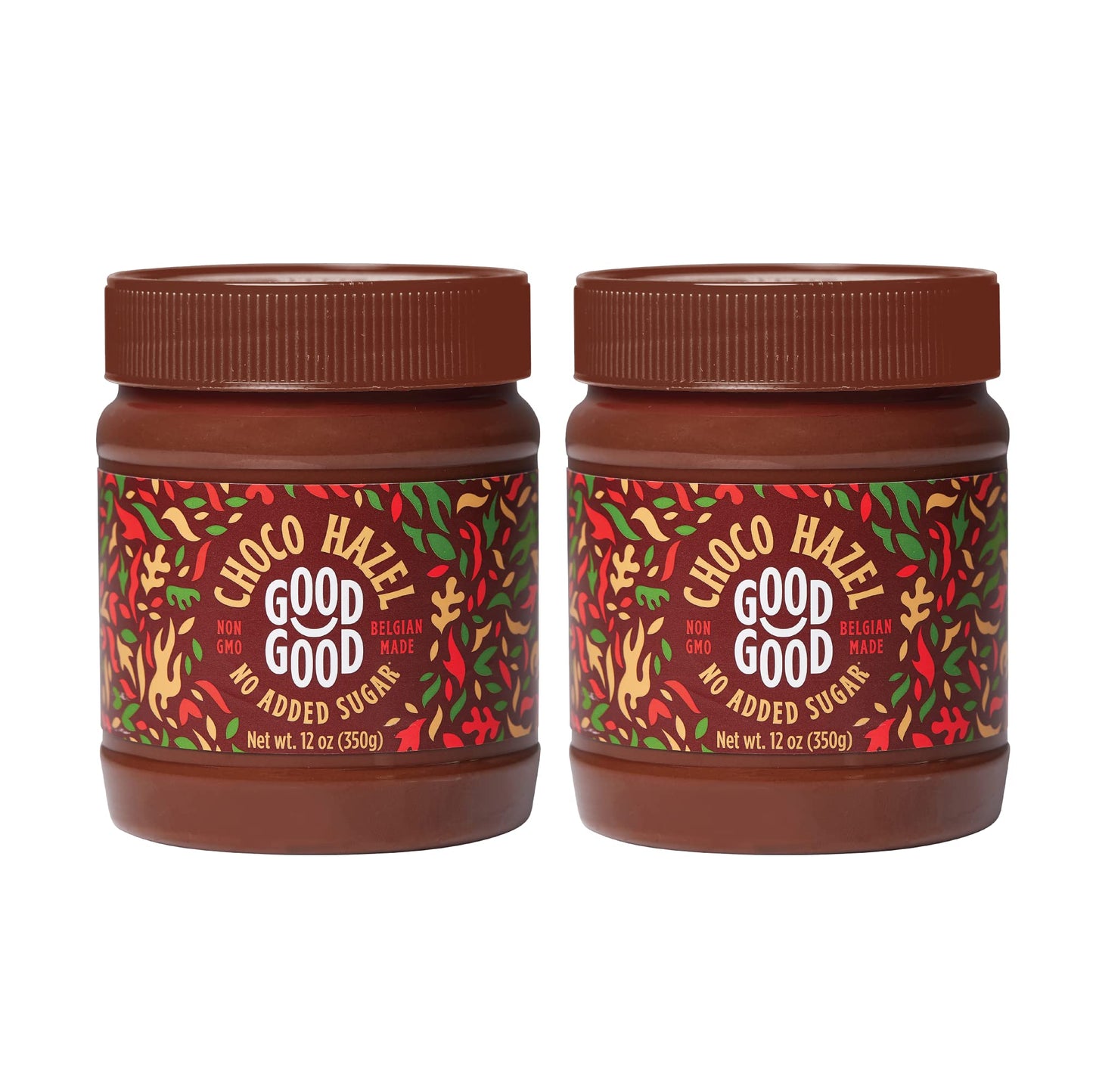 GOOD GOOD No Added Sugar Belgian Choco Hazel Spread - Chocolate Spread with Natural Sweeteners - Gluten Free - Vegetarian Friend
