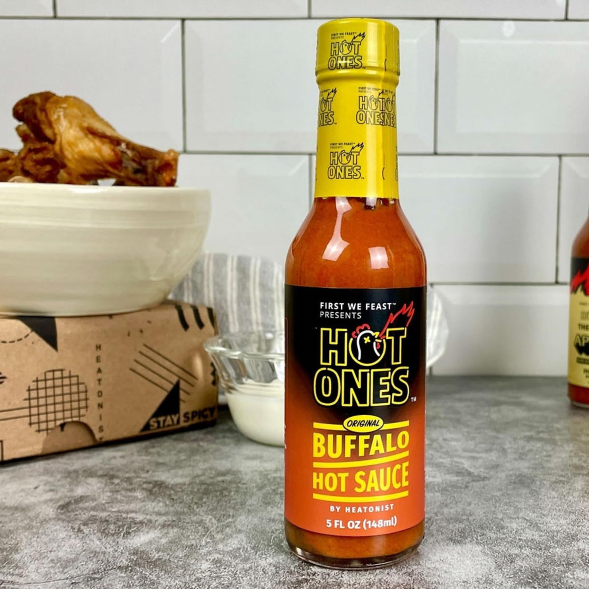 HOT ONES Buffalo Sauce, Mild Hot Sauce with Cayenne Pepper, 5 fl oz Bottle
