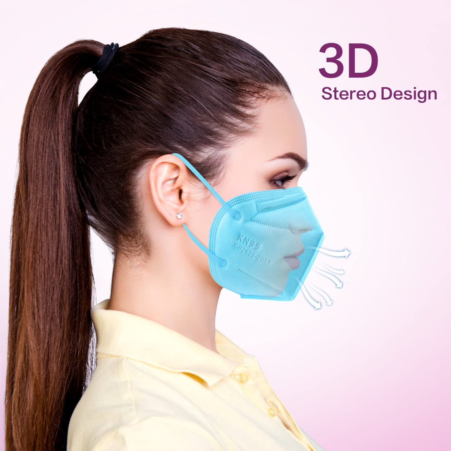 Miuphro Kn95 Disposable Face Mask Multicolor Kn95 Safety Masks, 5-Ply Breathable Respirator Protection Masks For Man And Women 2