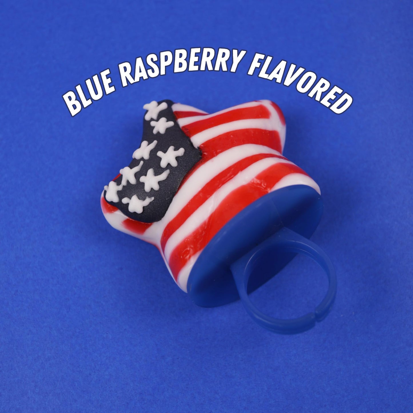 Sweetzo Red, White and Blue Candy Star Suckers - 4th of July Lollipops, Individually Wrapped, Small Size