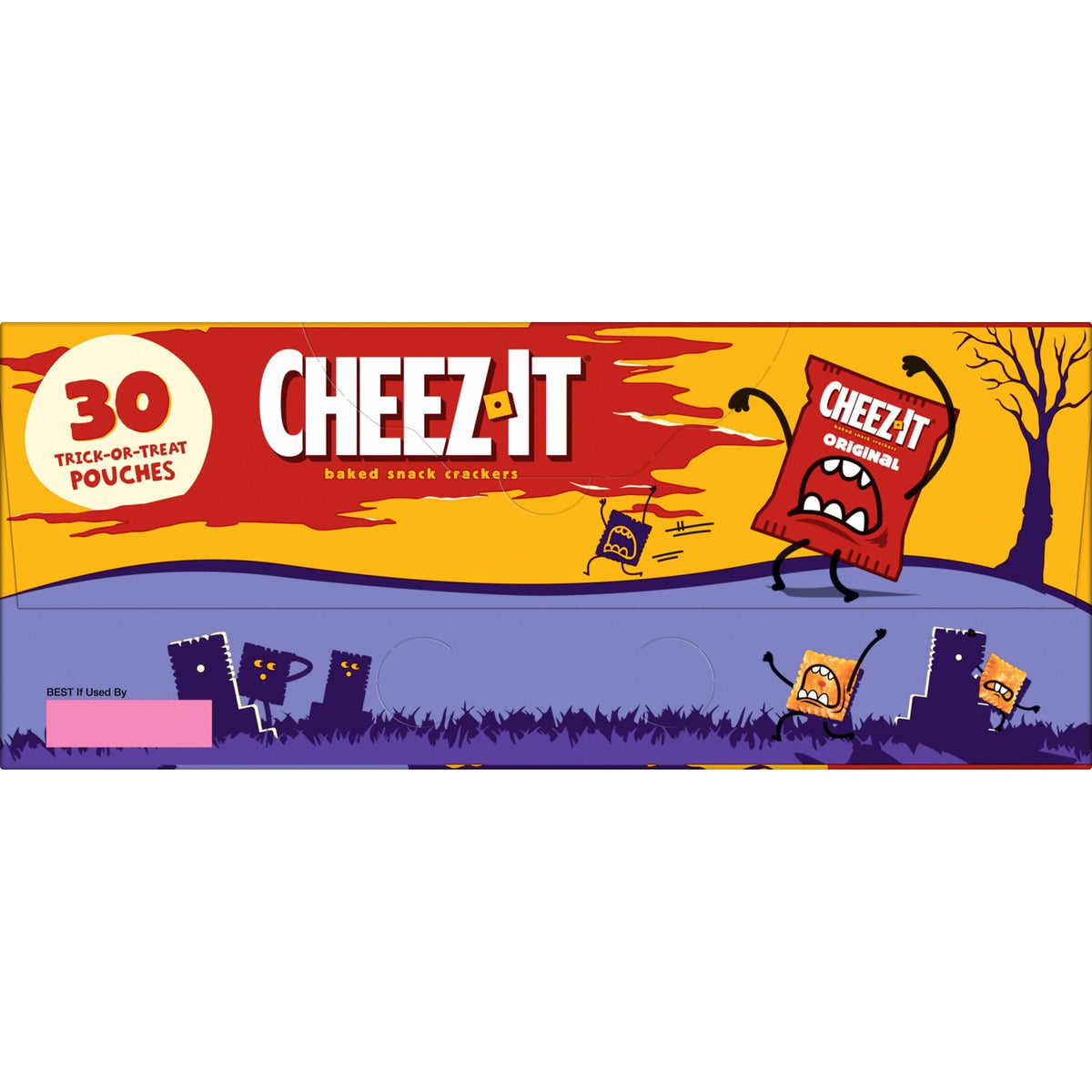 Cheez-It Cheese Crackers, Baked Snack Crackers, Halloween Snacks, Original, 30oz Box (30 Pouches)