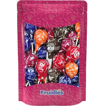 Fruidles Tootsie Giant Pops Lollipops Suckers, Assorted Flavors, Kosher Certified Dairy, Individually Wrapped (16-Pack)