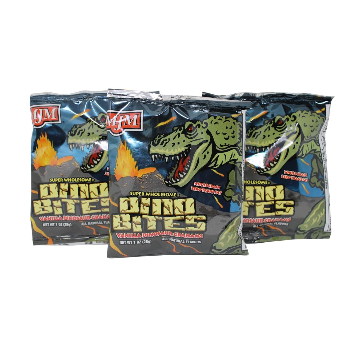 MJM Dino Bites Vanilla Grahams - 1 Ounce (Pack of 150) - Wholesome Snack for Active Lifestyles