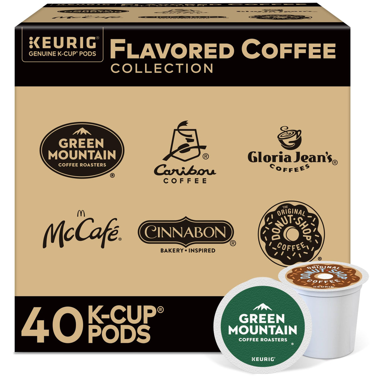 Keurig Flavored Coffee Variety Pack, Keurig Single Serve K-Cup Pods, 40Ct