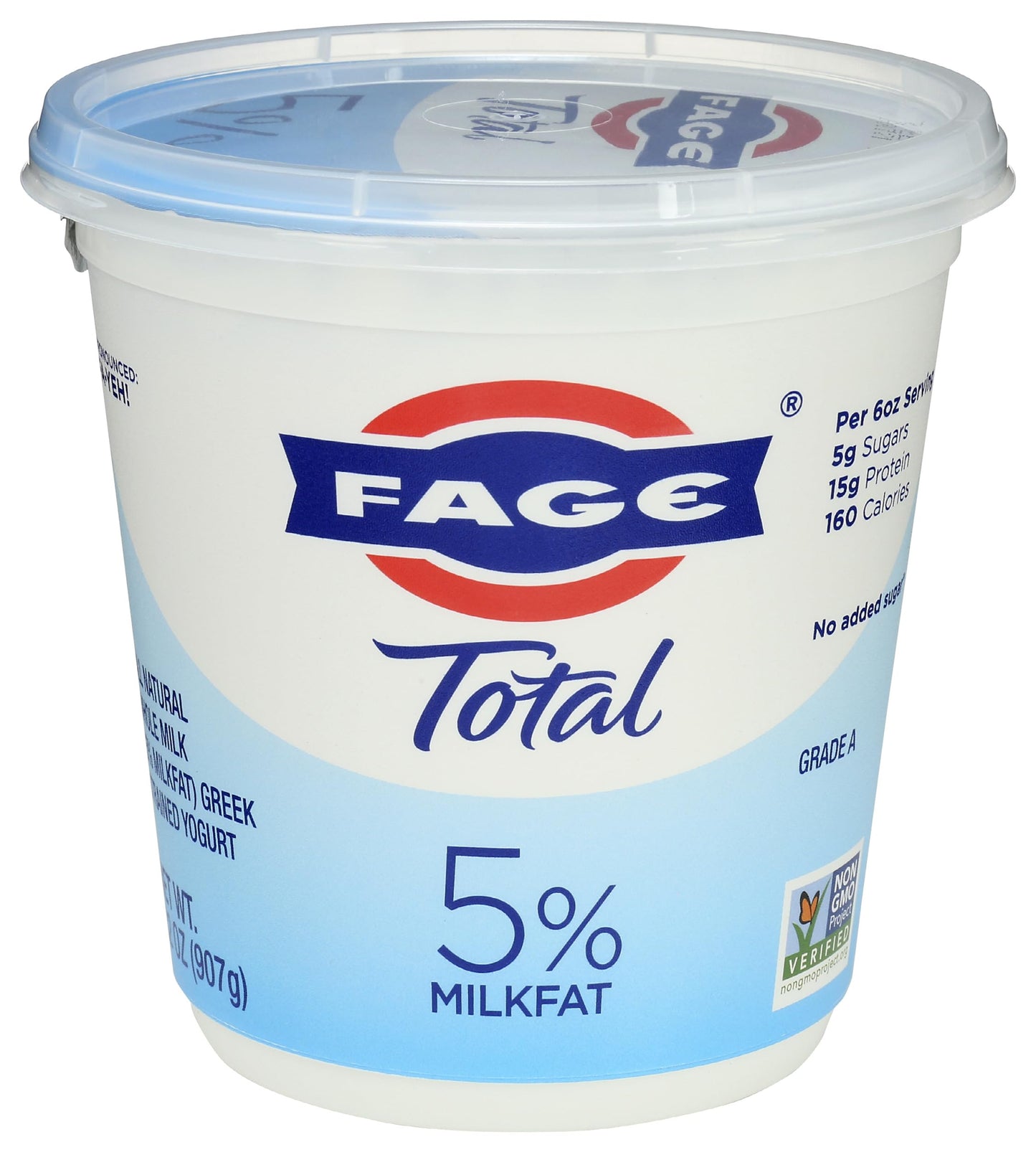 FAGE Total Greek Yogurt, 5% Whole Milk, Plain, 32 oz