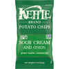 Kettle Brand Potato Chips, Sour Cream & Onion Kettle Chips, 5 Oz