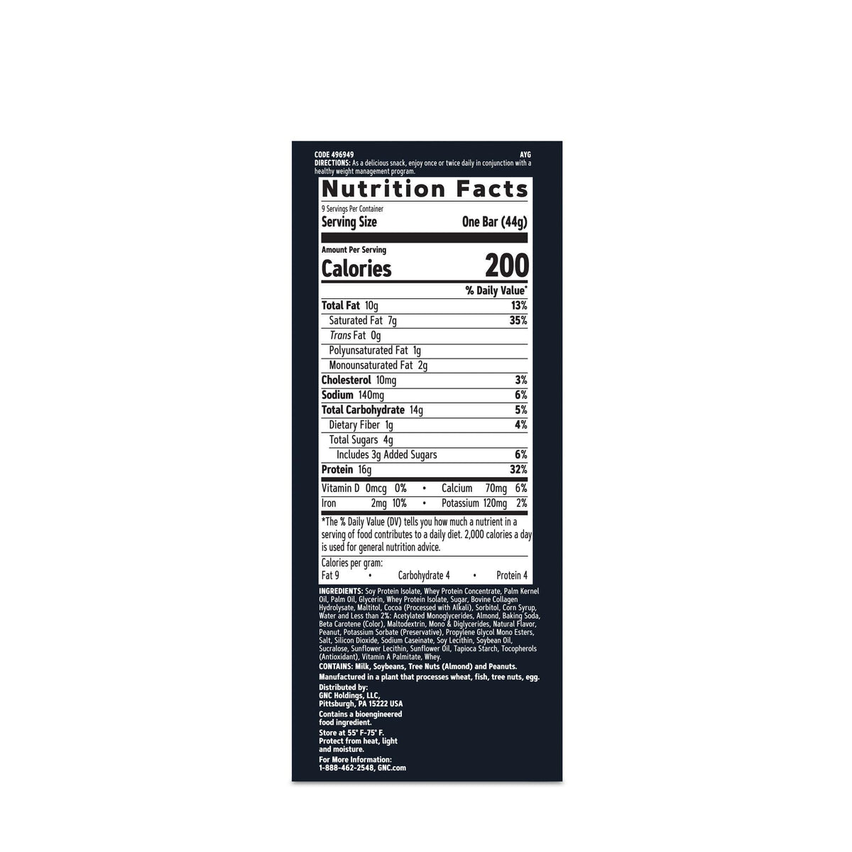 Gnc Total Lean Layered Lean Bar|Hunger Satisfying - High Protein Snack Bar | Whipped Chocolate Mousse - 9 Bars