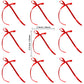 Gyufise Bowknot Cake Toppers - 30 Pcs Red Cake Decorations for Baby Shower, Birthday, Wedding - Size: W 2.9in x H 5.7in