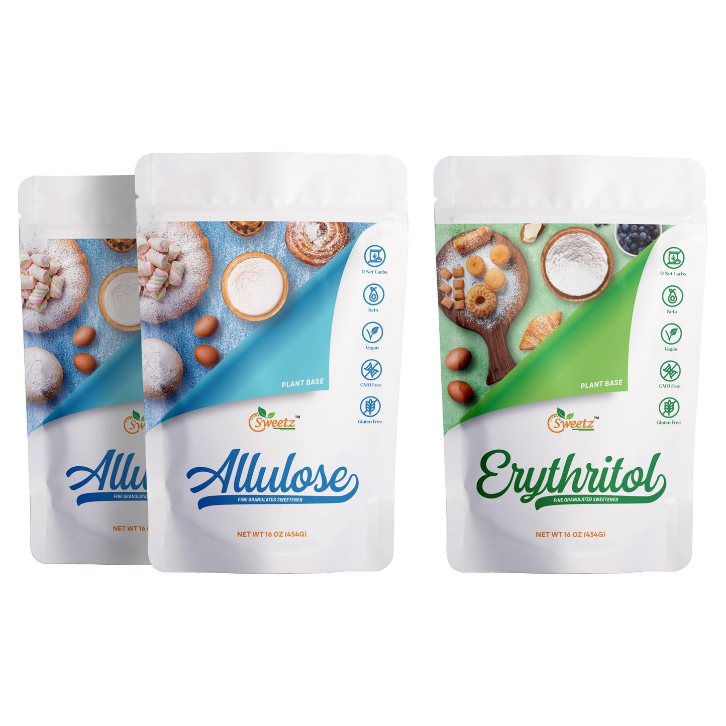 G-Sweetz Allulose & Erythritol Sweeteners, Sugar-Free, Low Carb, 48 Ounce (Pack of 1)