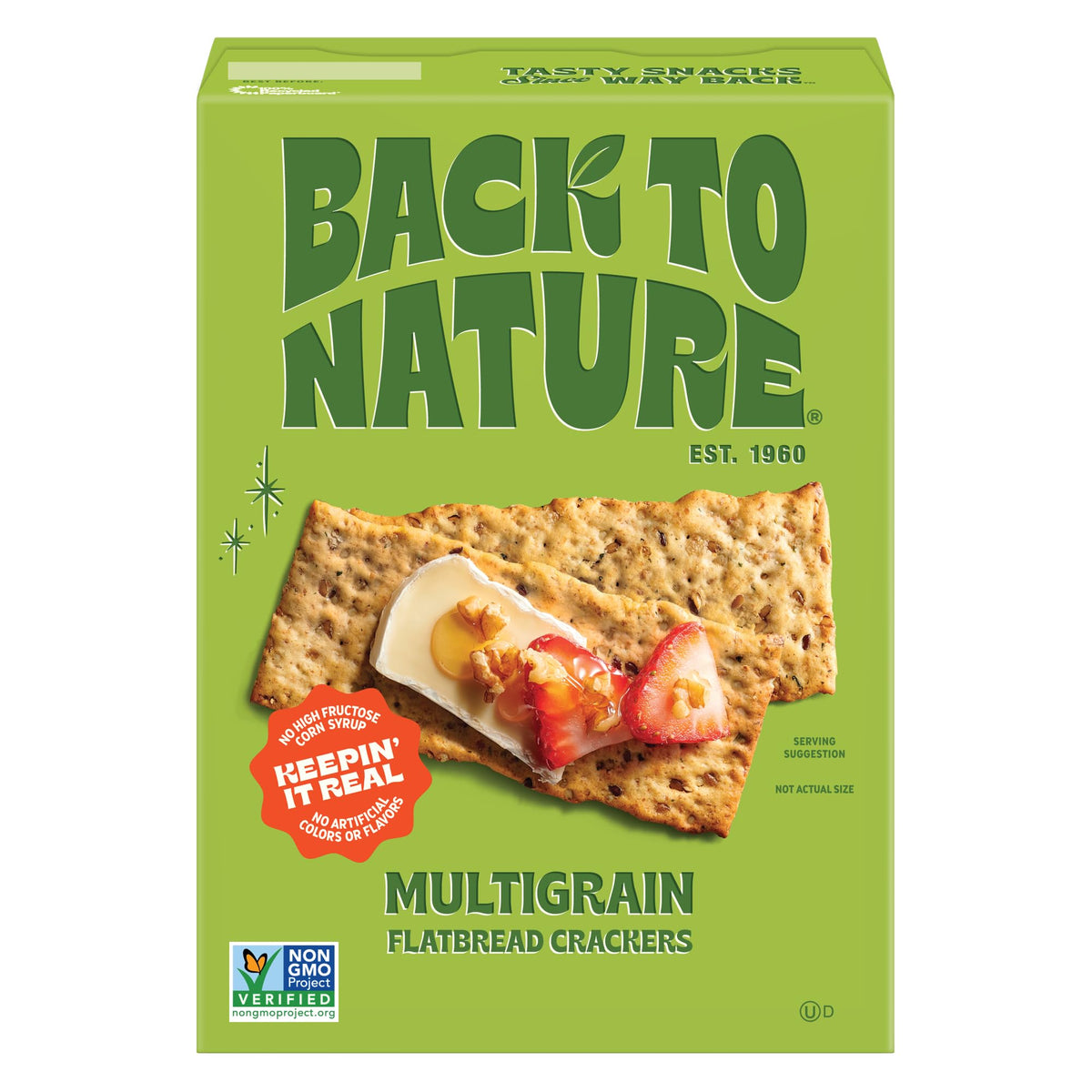 Back to Nature - Multigrain Flax Seeded Flatbread Crackers - Non-GMO, Made with Real Ingredients like Wheat Flour & Whole Grains