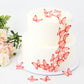 YOcity 48PCS Wafer Paper Butterfly Cake Toppers, Red Edible Butterflies for Cake Decorations, Cupcake Toppers, Rice Paper