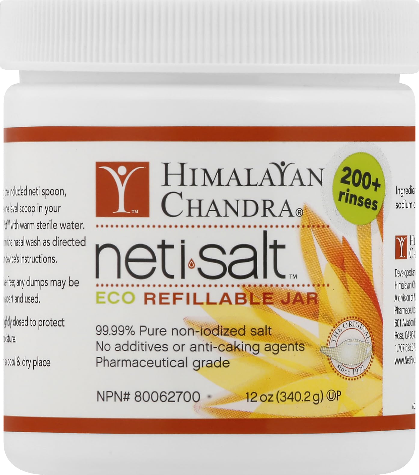 Himalayan Chandra Neti Pot Salt Jar, 12 oz