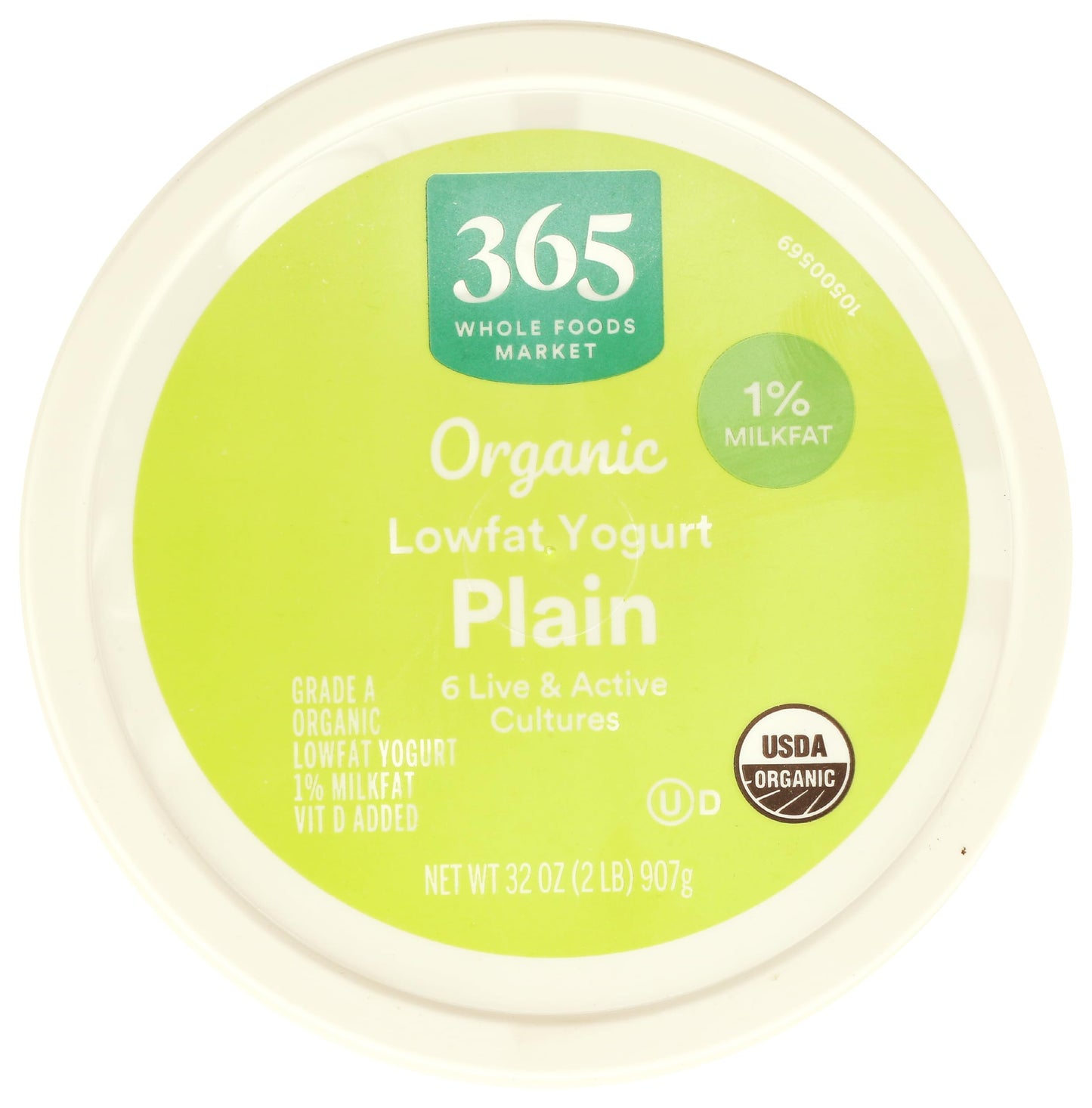 365 Everyday Value, Organic Plain Low Fat Yogurt, 32 oz