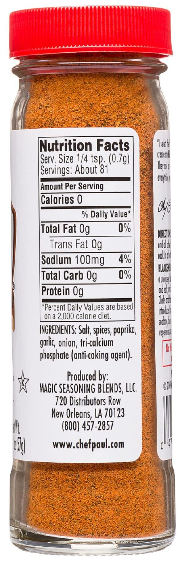Chef Paul Prudhomme'S Magic Seasoning Blends Chef Paul Blackened Redfish Magic Seasoning, 2-Ounce (Pack Of 2)