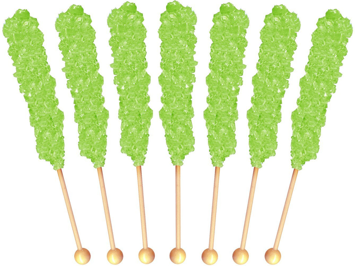 Buffalo Bills Watermelon (Light Green) Rock Candy On A Stick (12-Ct Cup Rock Candy Crystal Sticks)