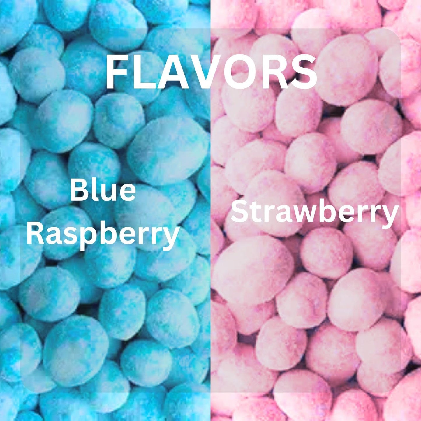 Eiffel Bon Bons Variety 2 Pack - Strawberry & Blue Raspberry - 4 Oz Bags Assortment Gift Set - Chewy French Candy Snack - Enjoye