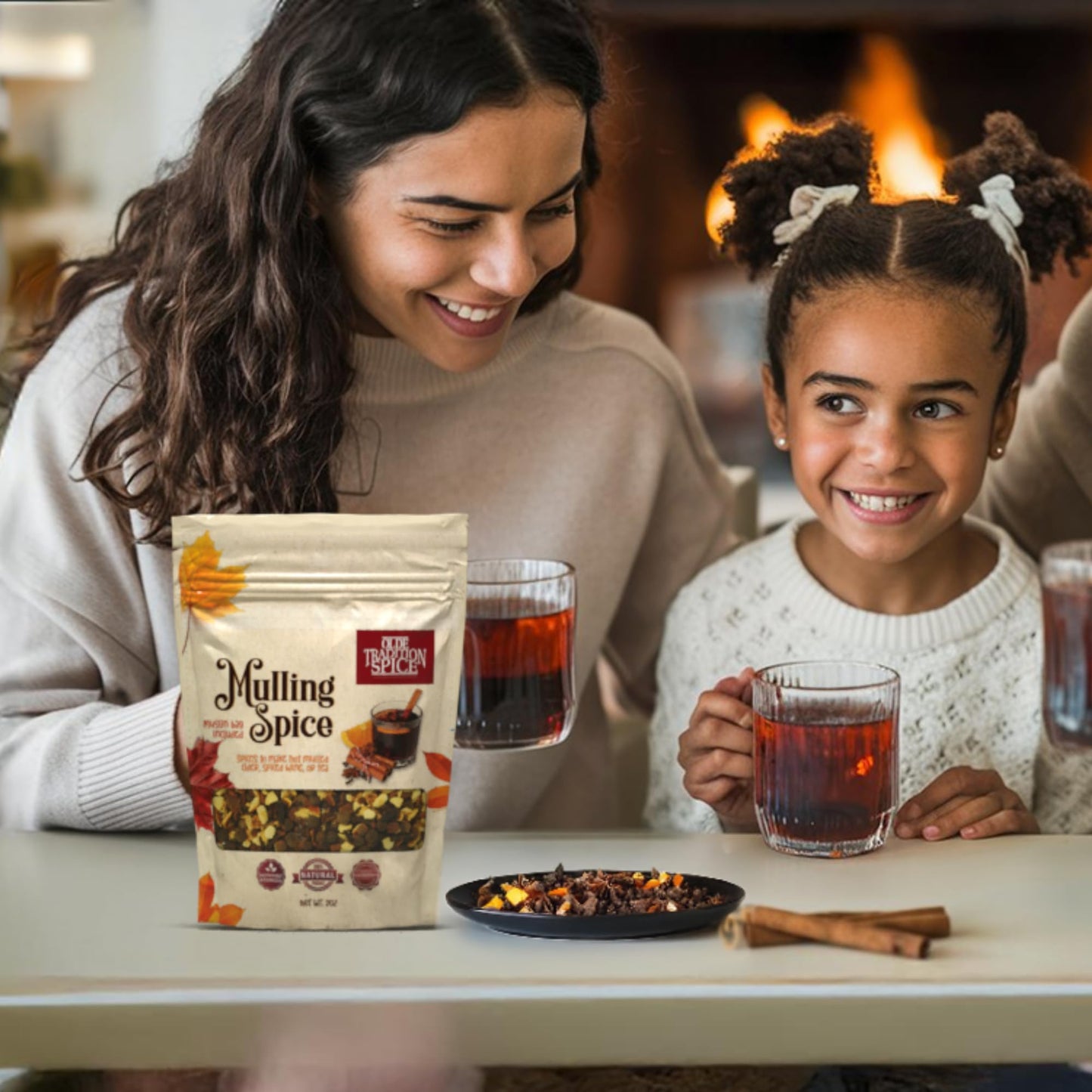 Olde Tradition Mulling Spices for Apple Cider  Mulled Wine Spices Kit  4oz Traditional Mulled Spice Mix with Muslin Bag for Steeping Stovetop Simmer Pot Hot Toddy Tea Christmas Glhwein Holiday Drink