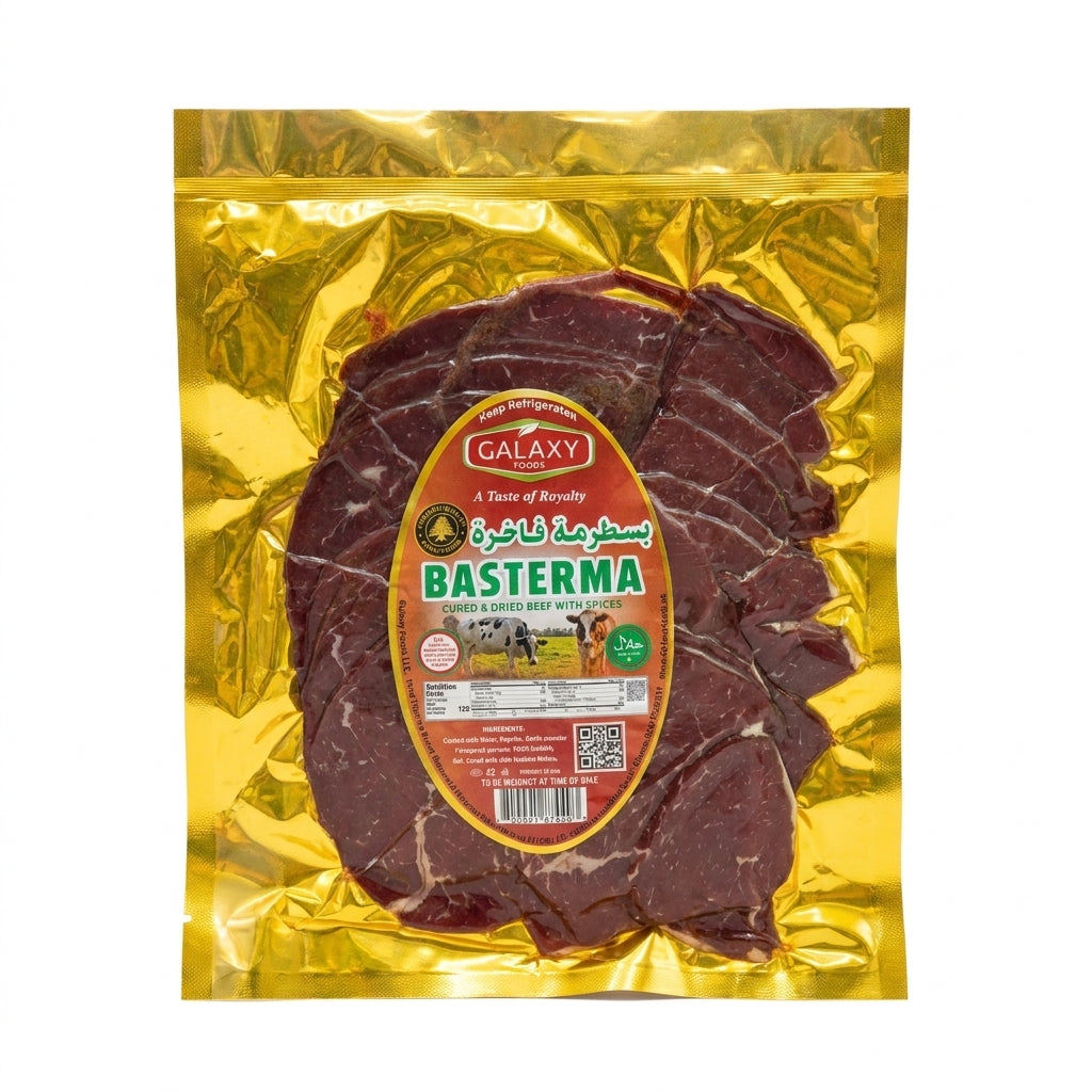 Galaxy Foods Basterma 12oz - Cured & Dried Beef with Spices