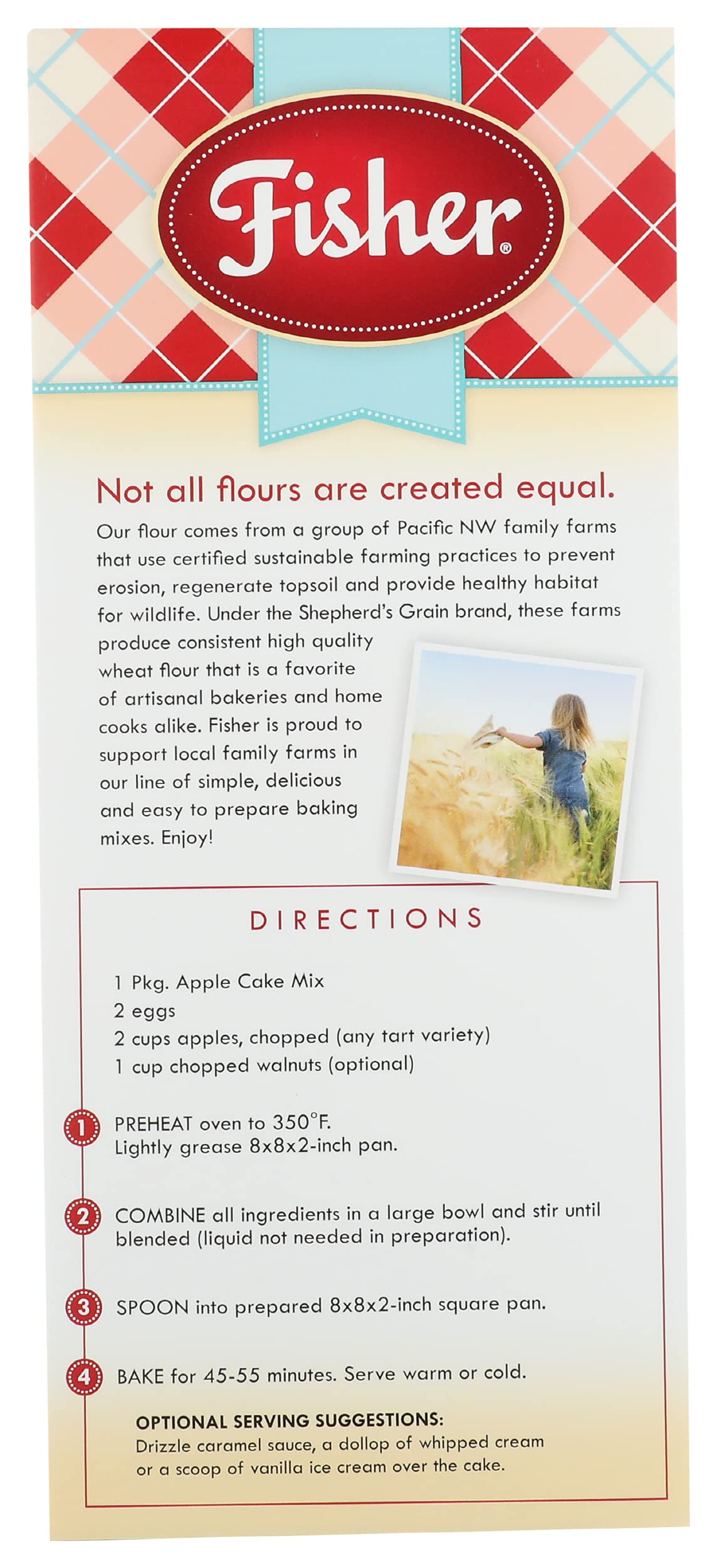 Fisher Northwest Apple Cake Mix, 16.5 Oz (Pack Of 6)