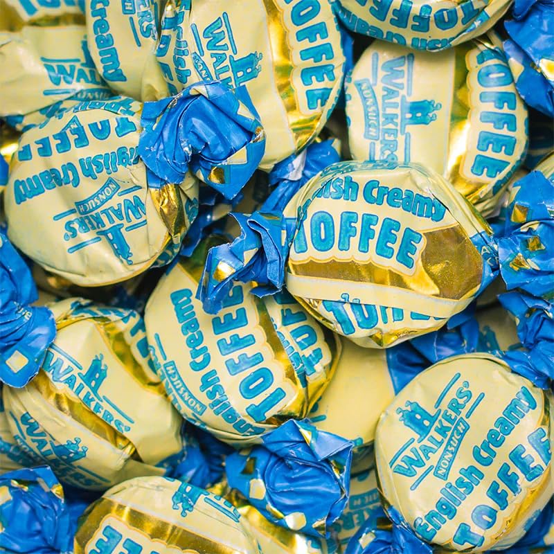 Walkers Nonsuch Creamy Toffees Bag – Traditional British Butter Toffee Candy, 5.29 Oz (Pack of 3) – Individually Wrapped Chewy Sweets