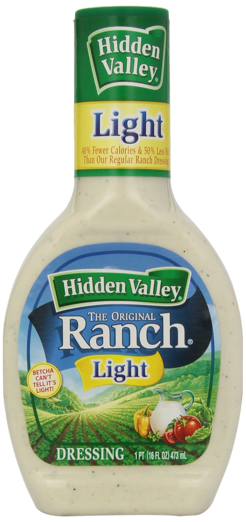 Hidden Valley Ranch Dressing, Light Original, 16-Ounce Bottles (Pack of 6)
