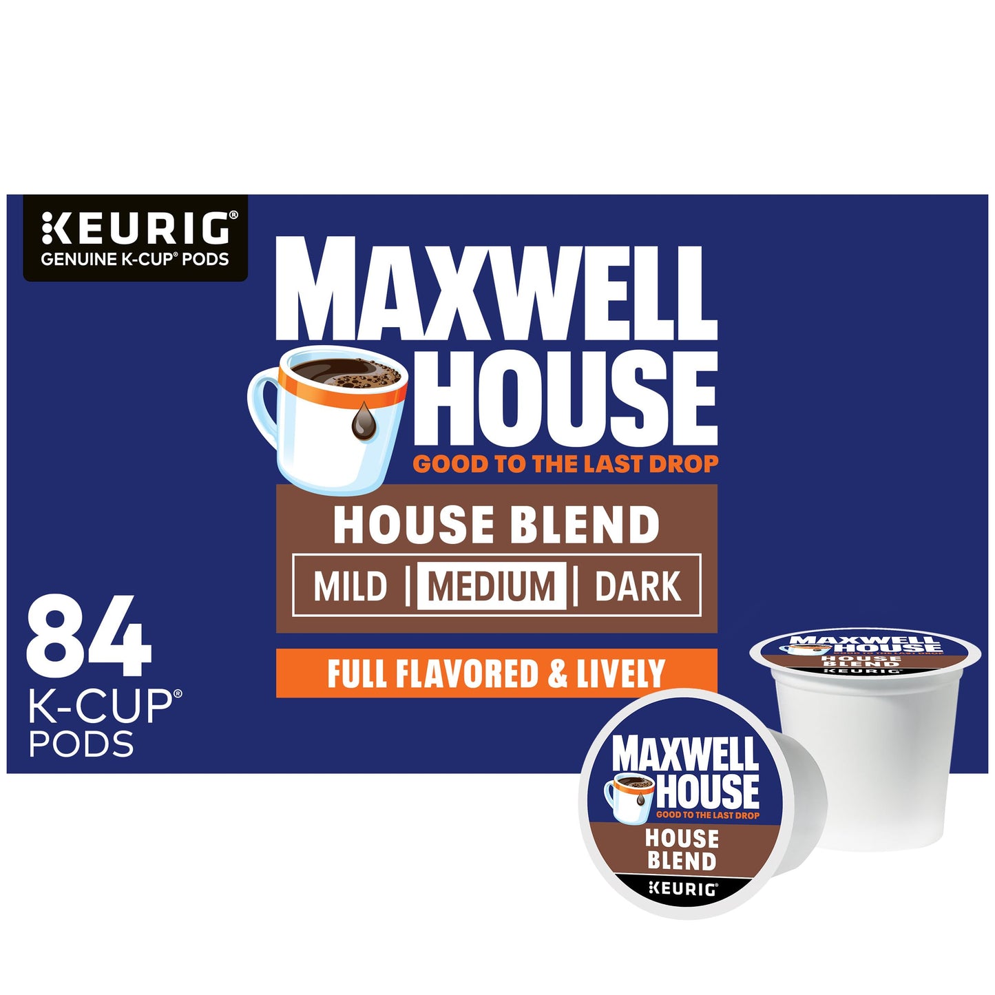 MAXWELL HOUSE House Blend Medium Roast K-Cup Coffee Pods, 84 Count, Coffee, Model 4300005717