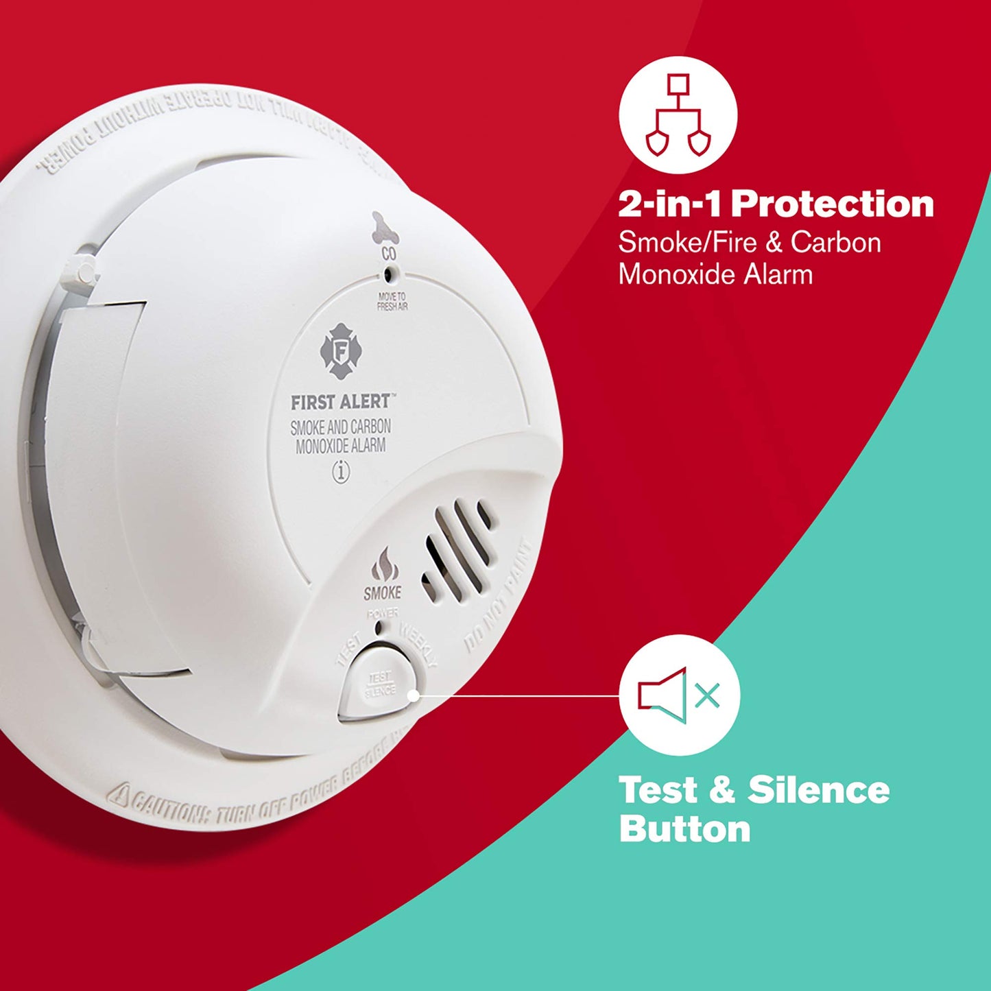 First Alert Brk Sc9120B-3 Hardwired Smoke And Carbon Monoxide (Co) Detector With Battery Backup, White, Pack Of 3
