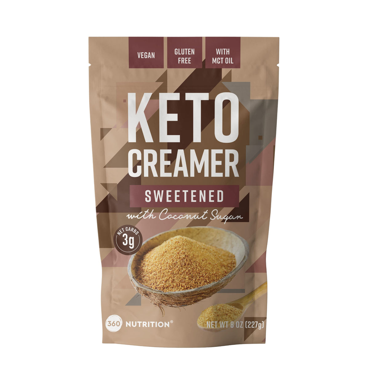 360 Nutrition Keto Coffee Creamer With Mct Oil Powder, Gluten Free, Vegan, Sweetened With Coconut Sugar, Low Carb Non Dairy Crea