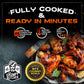 Dens Hot Dogs Gspirit-inspired flavorpy Butcher Heritage Chicken Wings, Fully-Cooked, Smoky Salt & Pepper Rub, 4 lb (2 Pack), Golden-brown