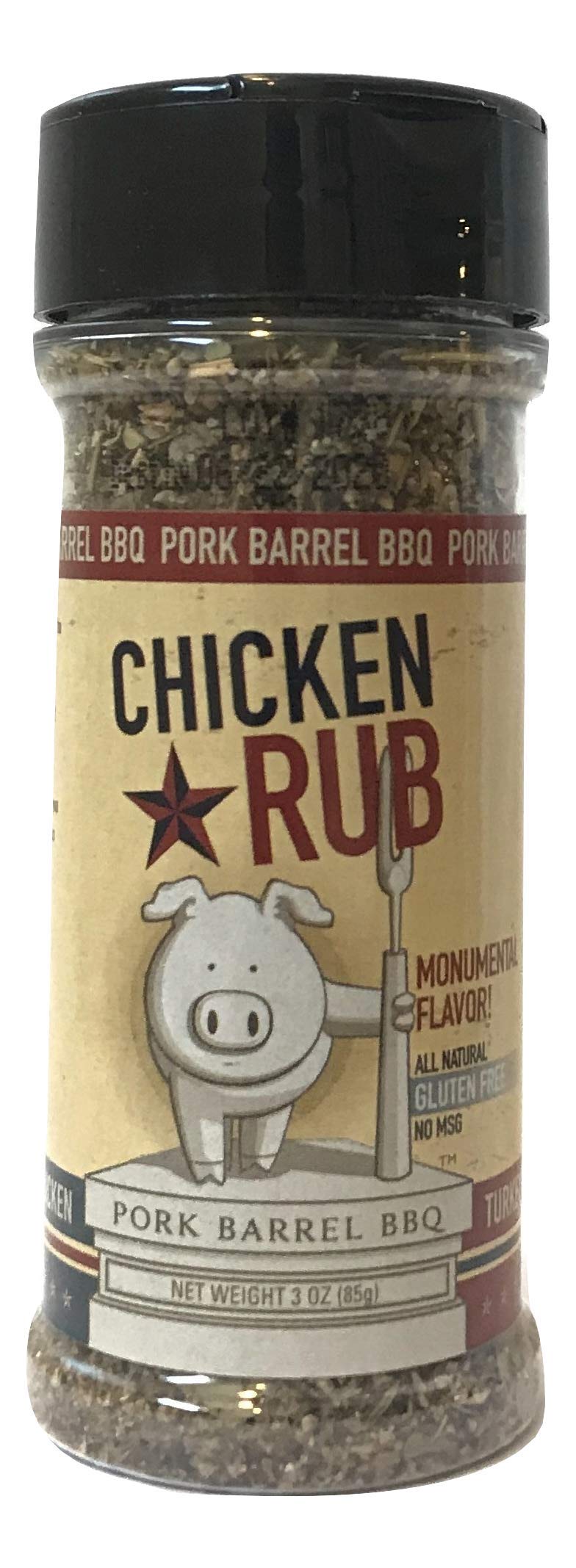 Pork Barrel BBQ Chicken Spice Rub - All-Purpose Seasoning, Gluten-Free, No MSG, 3 oz
