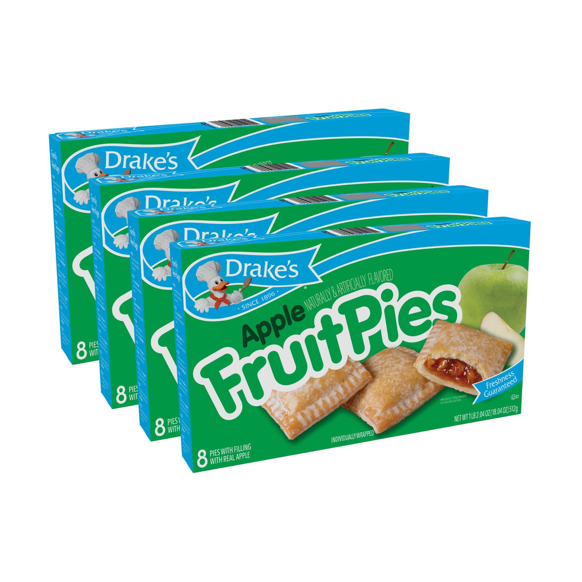 Drake'S Fruit Pies 32 Individually Wrapped Pies Apple, 4 Ounce