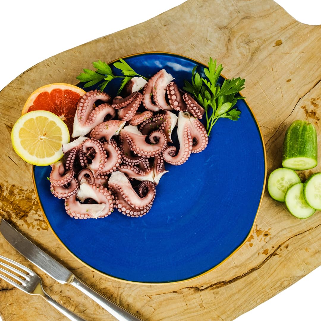Renna Fresh Whole Wild Octopus Tentacles in Oil, Tender Mediterranean Seafood Salad, 10.58 oz, Ready-to-Eat Appetizer