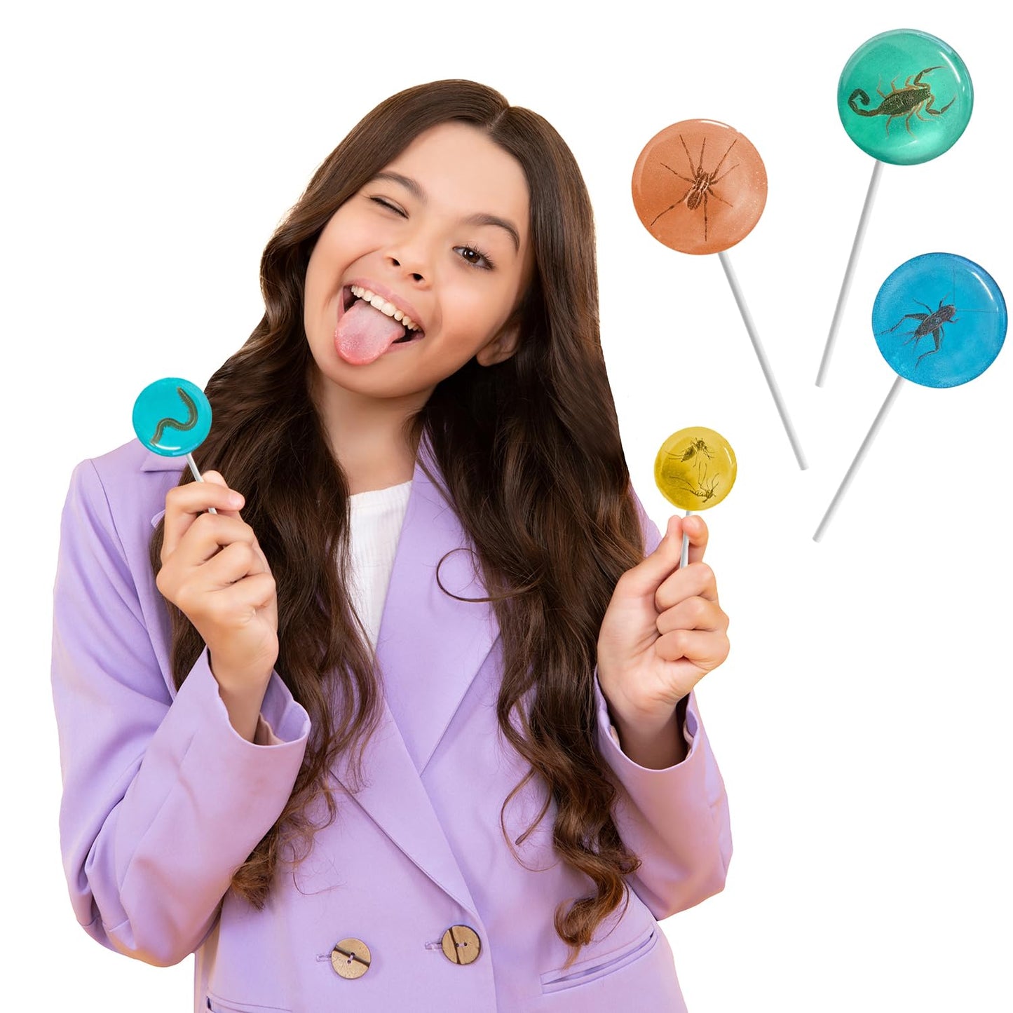 Fruidles Sugar-Free Lollipops, Assorted Flavors, 10-Pack, Individually Wrapped