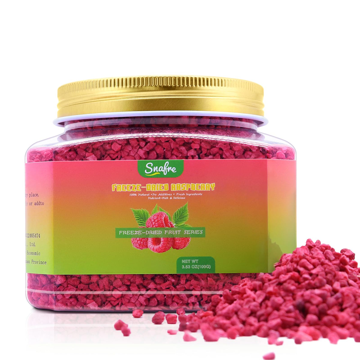 Freeze Dried Raspberry Pieces, 3.53OZ Dried Raspberries, Freeze Dried Fruit, No Sugar Added, Freeze Dried Fruit Snacks for Bakin