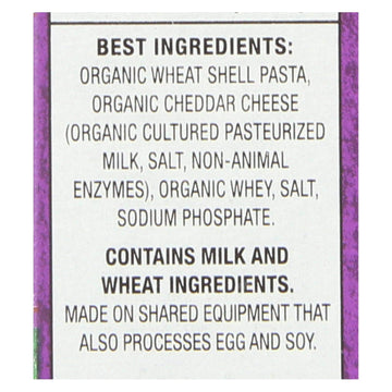 Annies Homegrown Organic Grass Fed Shells And White Cheddar Macaroni And Cheese, 6 Ounce (Pack Of 12)