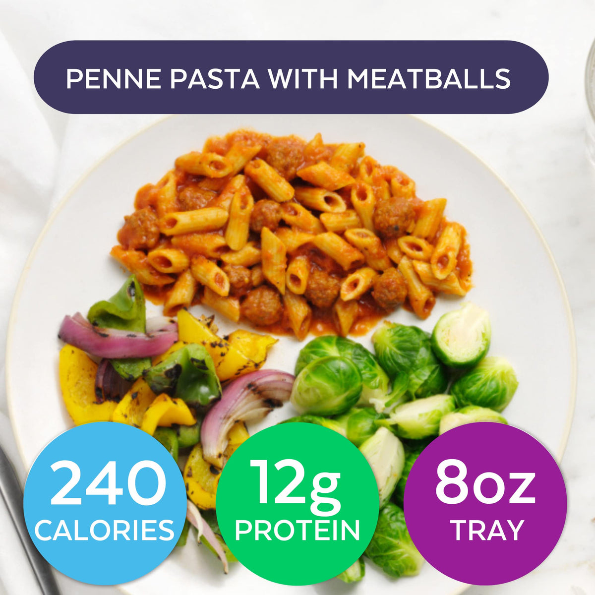 HMR Pasta Classics Entree Bundle 1 ea Penne Pasta w/Meatballs, 1 ea Rotini Chicken Alfredo, 2 ea Cheese & Basil Ravioli, and 2 e