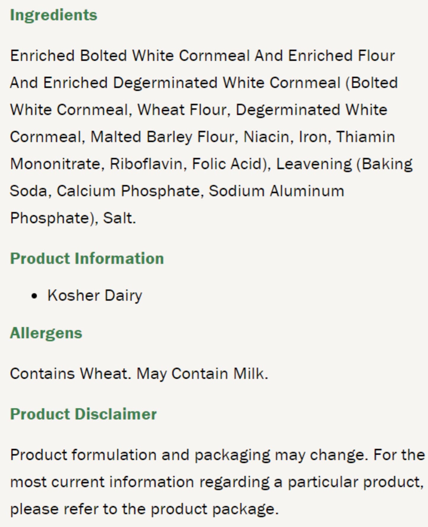 White Lily Enriched White Cornmeal Mix - 2 lb. - Single