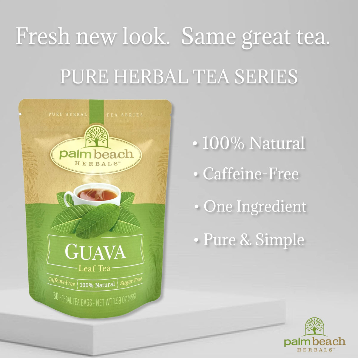 Palm Beach Medicinal Herbs Guava Leaf Tea - Herbal Tea, 30 Count, Pure Herbal Tea Series